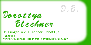 dorottya blechner business card